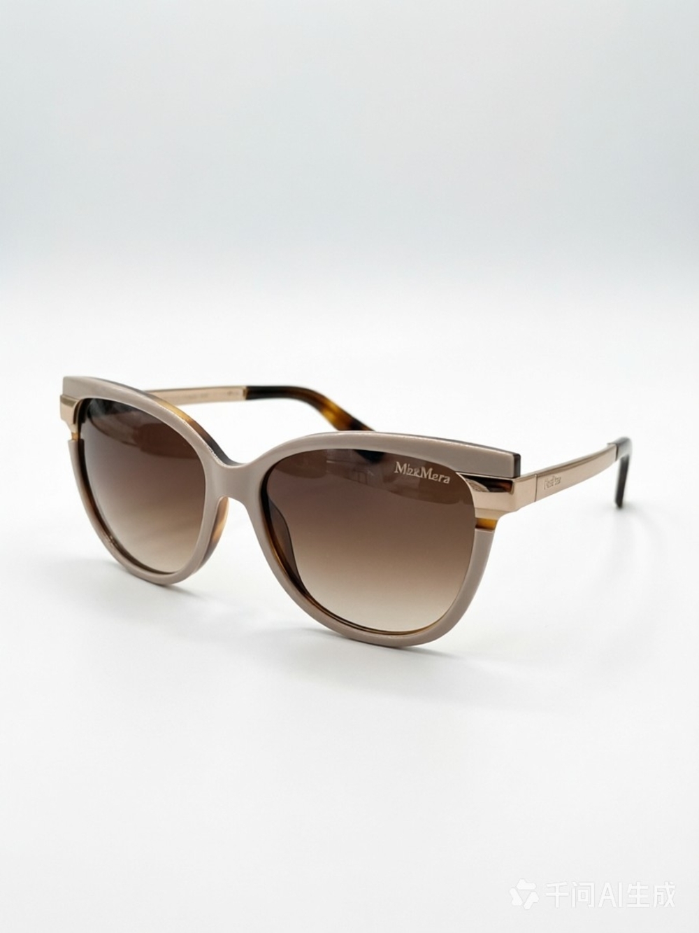 MaxMara Womens Taupe Cat-Eye Sunglasses - Brown Gradient Lenses